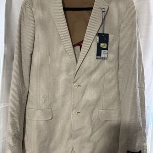 Ben Sherman Beige Striped Blazer